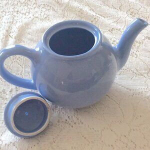 Vintage Lipton Cornflower Blue Ceramic Teapot | Rare Collectible